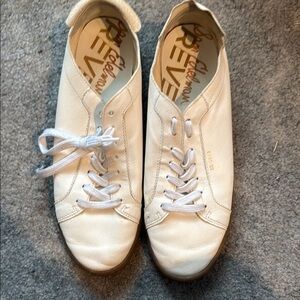 Sam Edelman White Leather Casual Sneakers